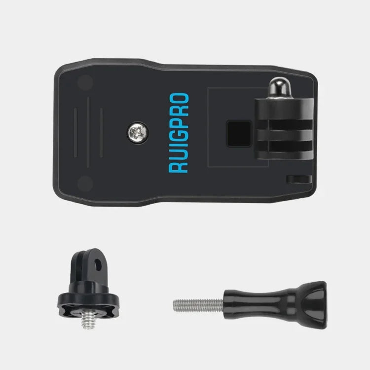 RUIGPRO 360도 회전 백팩 Rec-마운트 클립 클램프 마운트 및 나사 포함, GoPro, Insta360, DJI 및 기타 액션 카메라용, 360도 회전 클립