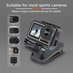 RUIGPRO 360도 회전 백팩 Rec-마운트 클립 클램프 마운트 및 나사 포함, GoPro, Insta360, DJI 및 기타 액션 카메라용, 360도 회전 클립