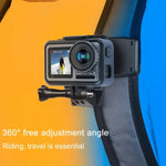 RUIGPRO 360도 회전 백팩 Rec-마운트 클립 클램프 마운트 및 나사 포함, GoPro, Insta360, DJI 및 기타 액션 카메라용, 360도 회전 클립