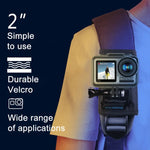 RUIGPRO 후크 앤 루프 패스너 백팩 Rec-마운트 클립 클램프 마운트 및 나사 포함, GoPro, Insta360, DJI 및 기타 액션 카메라용, 후크 앤 루프 패스너 클립