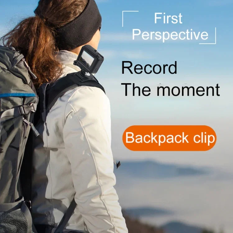 RUIGPRO 후크 앤 루프 패스너 백팩 Rec-마운트 클립 클램프 마운트 및 나사 포함, GoPro, Insta360, DJI 및 기타 액션 카메라용, 후크 앤 루프 패스너 클립