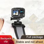 RUIGPRO 후크 앤 루프 패스너 백팩 Rec-마운트 클립 클램프 마운트 및 나사 포함, GoPro, Insta360, DJI 및 기타 액션 카메라용, 후크 앤 루프 패스너 클립