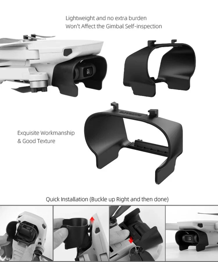 Sunnylife MM-Q9264 카메라 렌즈 선쉐이드 눈부심 방지 후드 DJI Mavic mini / Mini 4K / DJI Mini 2 SE용, DJI Mavic mini용