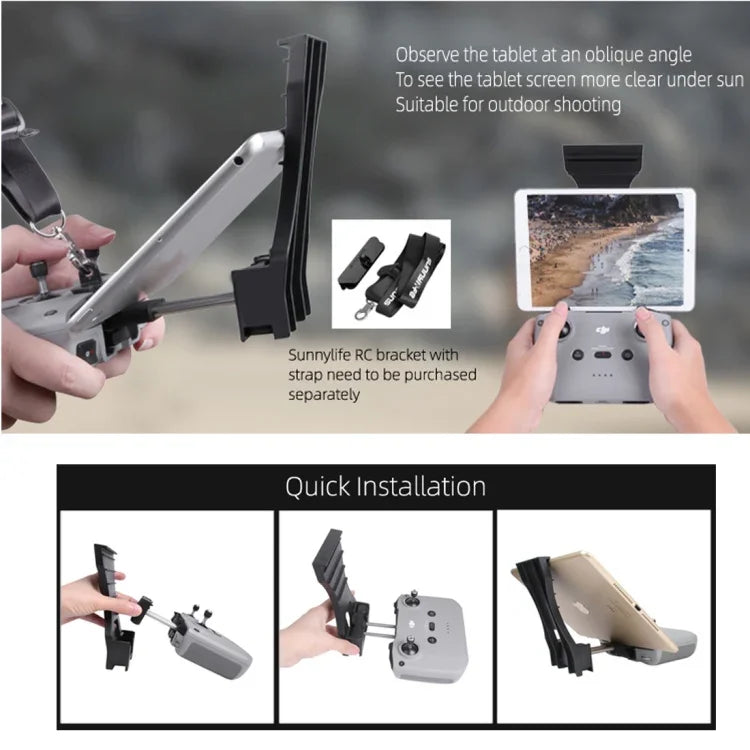 Sunnylife AIR2-Q9293 리모컨 플레이트 확장 브래킷 DJI Mavic Air 2용