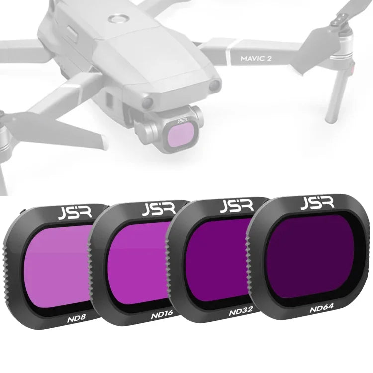 JSR 드론 4-in-1 ND8+ND16+ND32+ND64 렌즈 필터 DJI MAVIC 2 Pro용, ND8+ND16+ND32+ND64