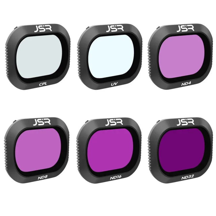 JSR 드론 6-in-1 UV+CPL+ND4+ND8+ND16+ND32 렌즈 필터 DJI MAVIC 2 Pro용, UV+CPL+ND4+ND8+ND16+ND32