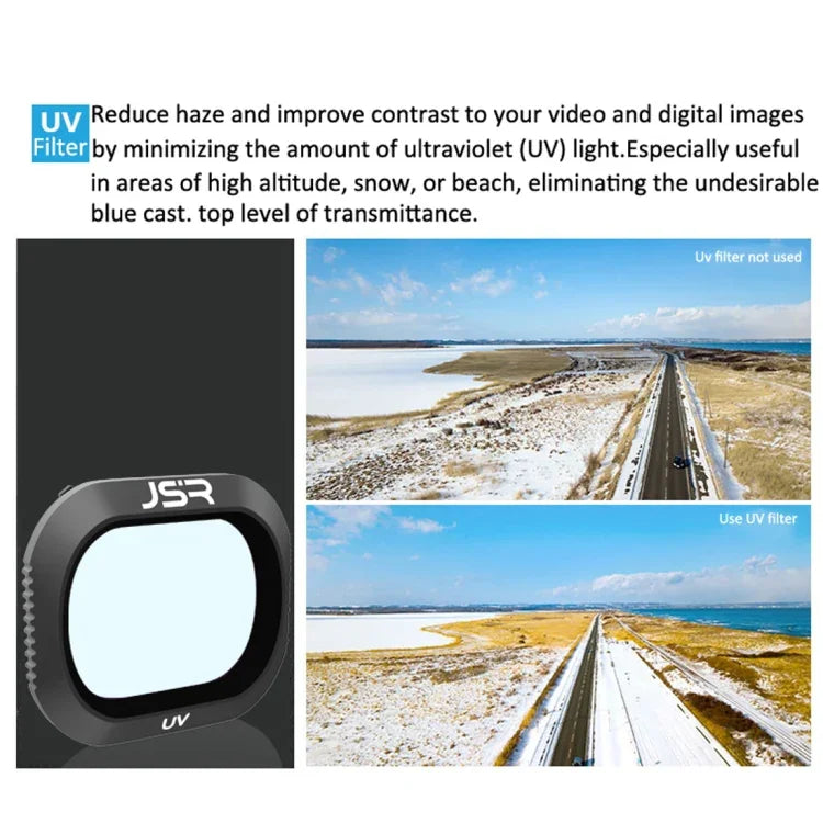 JSR 드론 6-in-1 UV+CPL+ND4+ND8+ND16+ND32 렌즈 필터 DJI MAVIC 2 Pro용, UV+CPL+ND4+ND8+ND16+ND32