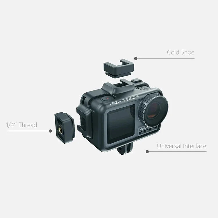 PGYTECH P-11B-010 스포츠 카메라 래빗 케이지 액세서리 브이로그 DJI Osmo Action용