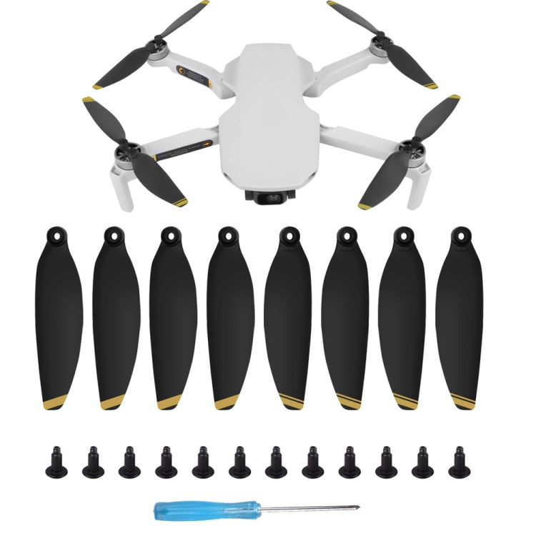 8개 세트 Sunnylife 4726F 저소음 퀵 릴리즈 윙 프로펠러 DJI Mini 2용, DJI Mini 2 실버용, DJI Mini 2 골드용