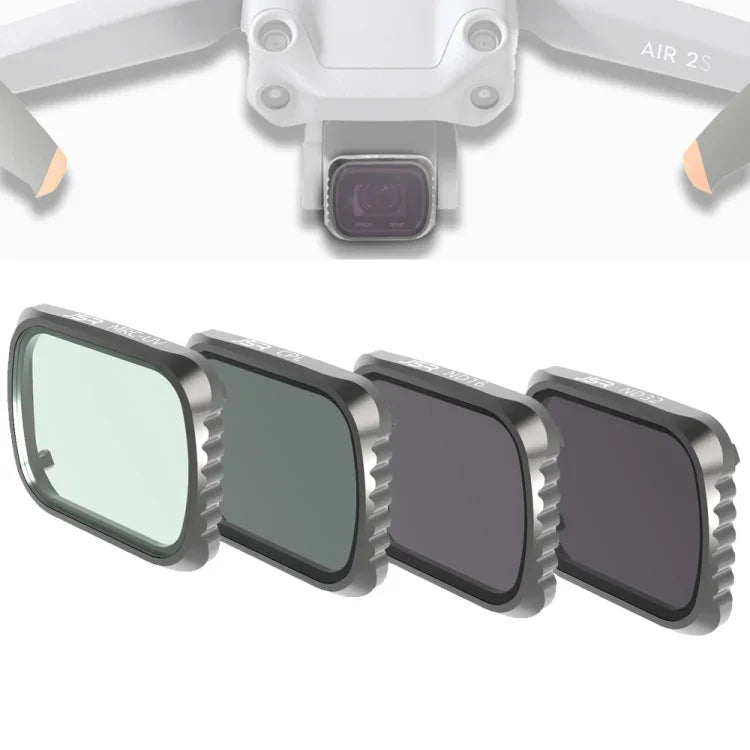 JSR KS 4-in-1 UV + CPL + ND16 + ND32 렌즈 필터 DJI Air 2S용, 알루미늄 프레임, UV + CPL + ND16 + ND32