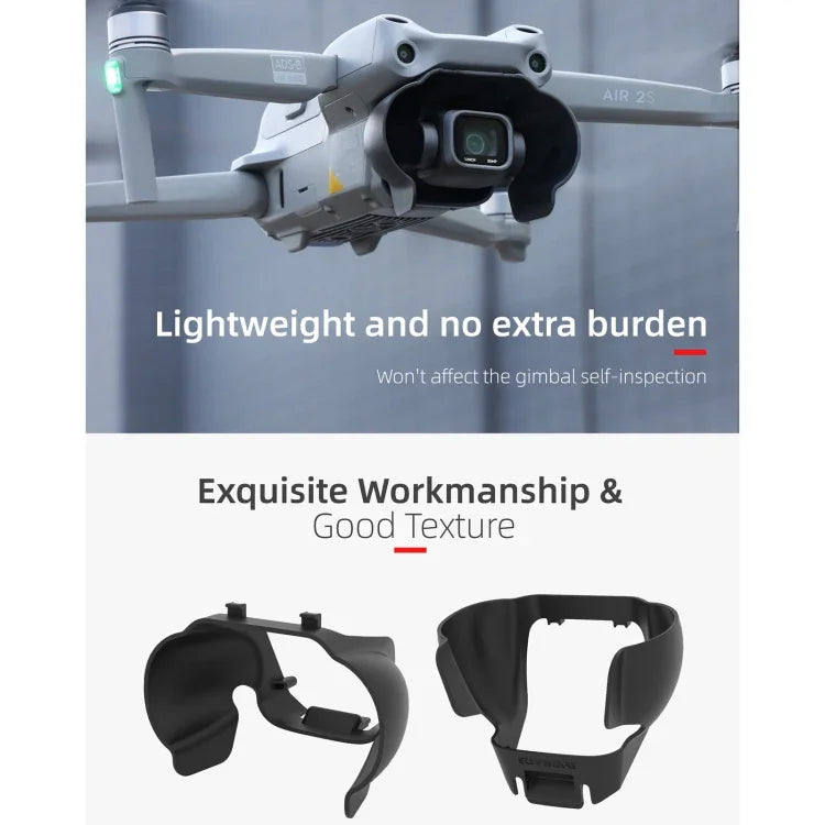 Sunnylife A2S-Q9350 카메라 렌즈 선쉐이드 눈부심 방지 후드 DJI Air 2S / Mavic Air 2용, DJI Air 2S용