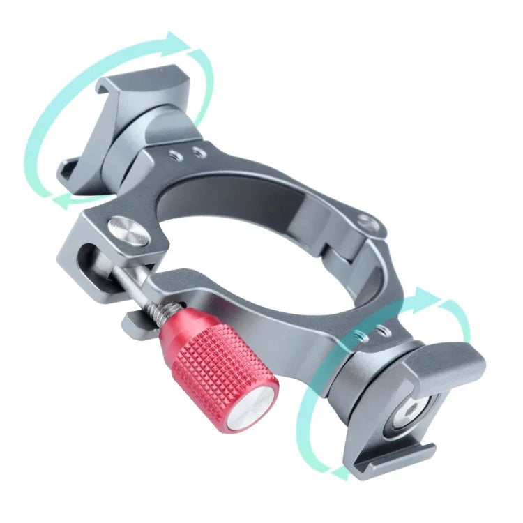 DJI OM4 / Osmo Mobile 3용 듀얼 콜드 슈 베이스가 있는 스태빌라이저 확장 브래킷 링 어댑터, DJI OM4용 브래킷