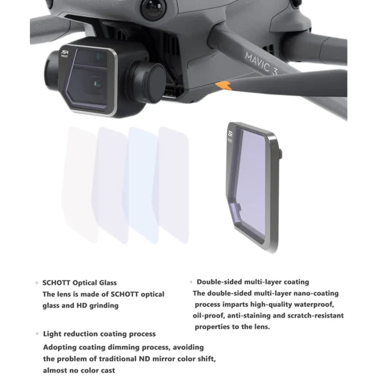 JSR 드론 CPL 렌즈 필터 DJI Mavic 3용, CPL