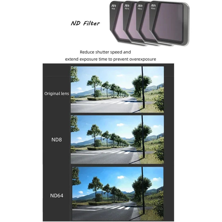 JSR 드론 3-in-1 CPL+ND8+ND16 렌즈 필터 DJI Mavic 3용, CPL+ND8+ND16