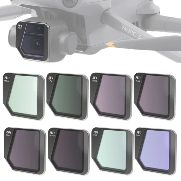JSR 드론 8-in-1 MCUV+CPL+ND16+32+64+1000+STAR+NIGHT 렌즈 필터 DJI Mavic 3용, MCUV+CPL+ND16+32+64+1000+STAR+NIGHT