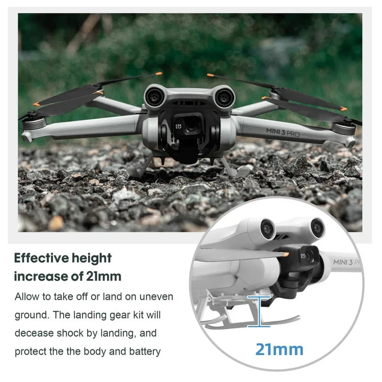 STARTRC 접이식 낙하 방지 오염 방지 높이 조절 착륙 장치 훈련대 DJI Mini 3 Pro용, DJI Mini 3 Pro용
