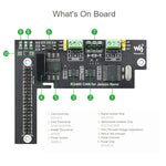 Waveshare RS485 CAN 확장 보드 Jetson Nano용, 디지털 절연, 내장 보호 회로