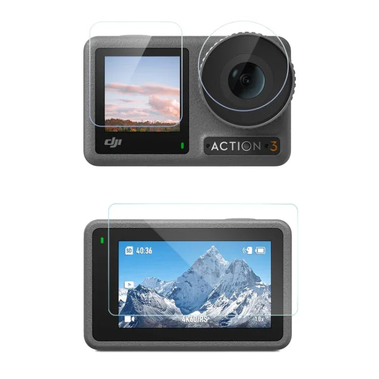 DJI Osmo Action 3 3-in-1 렌즈 전후면 다이아몬드 방폭 필름, DJI Osmo Action 3용