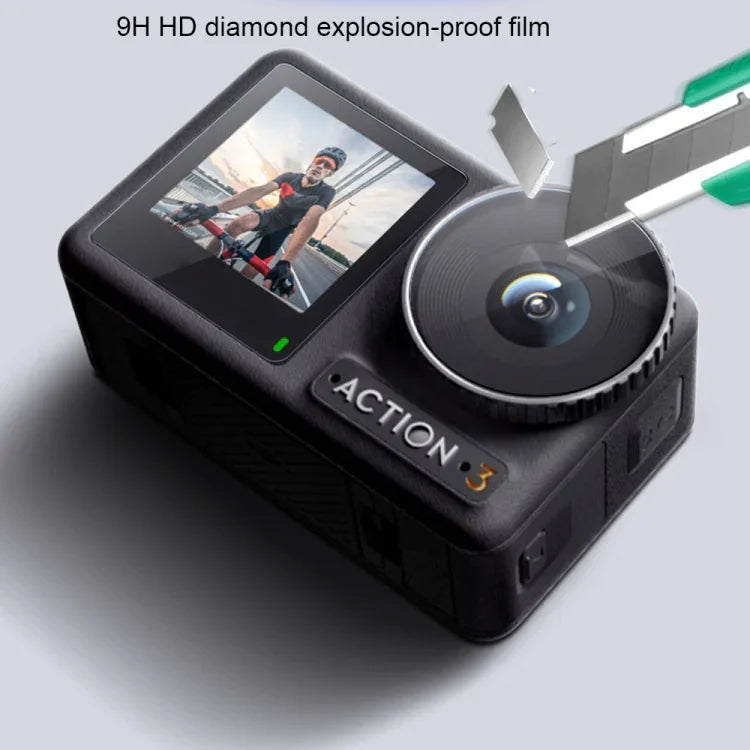 DJI Osmo Action 3 3-in-1 렌즈 전후면 다이아몬드 방폭 필름, DJI Osmo Action 3용