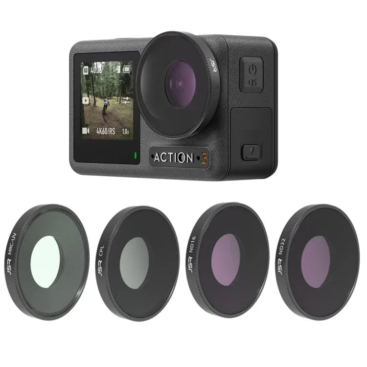 DJI Osmo Action 3용 JSR 4-in-1 UV CPL ND16 ND32 렌즈 필터, 4-in-1