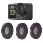 DJI Osmo Action 3용 JSR 3-in-1 CPL ND8 ND16 렌즈 필터, 3-in-1