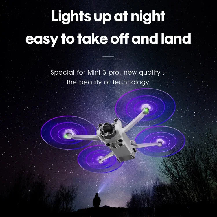 DJI Mini 4 Pro / Mavic Mini 3 Pro 스타트RC 2쌍 컬러 LED 플래시 램프 저소음 프로펠러, DJI Mavic Mini 3 Pro용