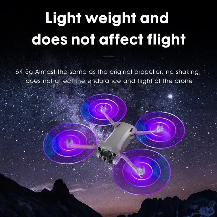 DJI Mini 4 Pro / Mavic Mini 3 Pro 스타트RC 2쌍 컬러 LED 플래시 램프 저소음 프로펠러, DJI Mavic Mini 3 Pro용