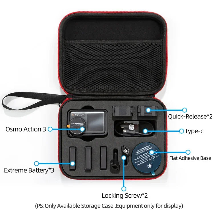DJI Osmo Action 3 휴대용 수납 케이스 가방용, 크기: 21x 16 x 6cm, DJI Osmo Action 3용