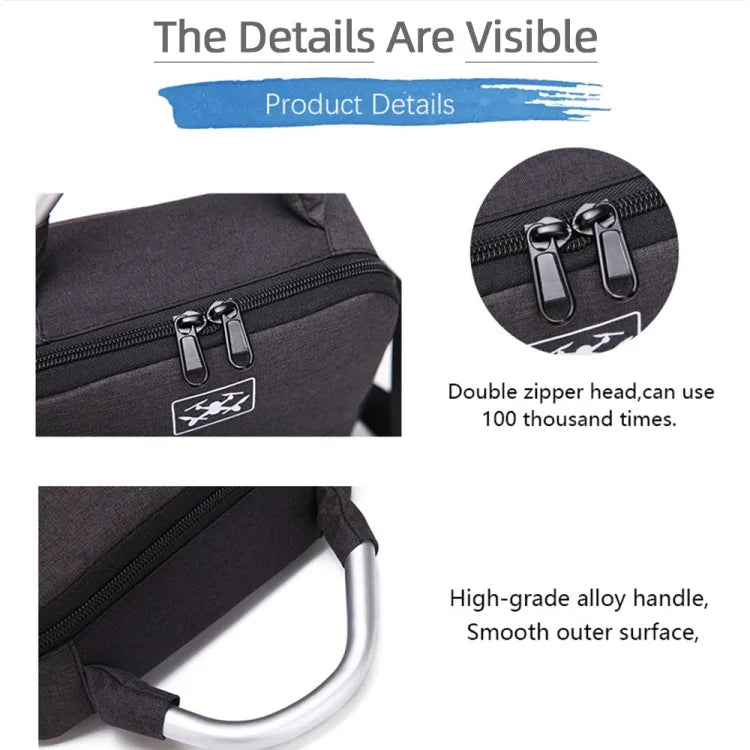 DJI Mini 2 SE 충격 방지 단일 어깨 수납 휴대용 케이스 박스 가방, 크기: 30 x 22 x 8.5cm, 검정색