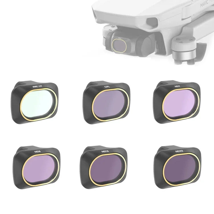 DJI MAVIC mini용 JSR 드론 6-in-1 UV+CPL+ND4+ND8+ND16+ND32 렌즈 필터, UV+CPL+ND4+ND8+ND16+ND32