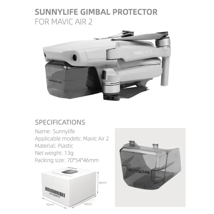 DJI Mavic Air 2 카메라 렌즈 보호 커버 후드용 Sunnylife, DJI Mavic Air 2용