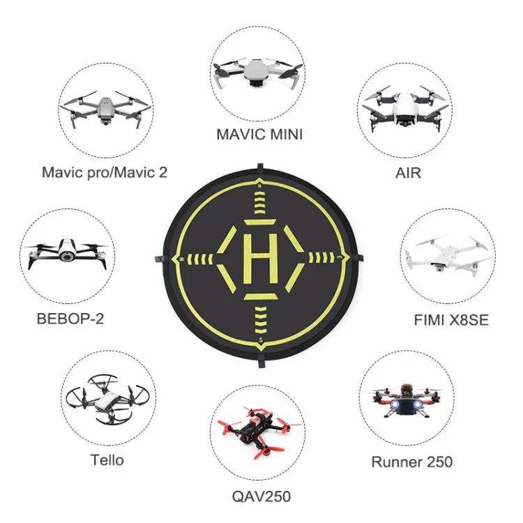 STARTRC RC 드론 쿼드콥터 휴대용 주차 매트 빠른 접이식 착륙 주차 패드 DJI Mavic Mini / Mavic Air 2용, 직경: 56cm, 직경: 56cm