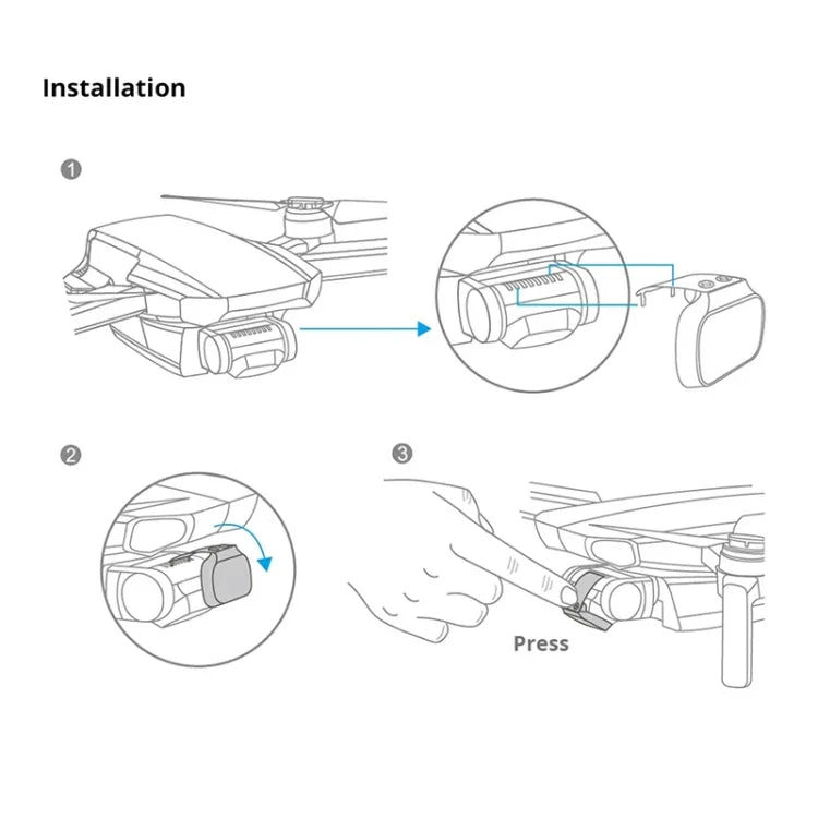 4개 세트 PGYTECH P-12A-019 ND8 / 16 / 32 / 64 감광 렌즈 필터 세트 DJI 매빅 미니 드론 액세서리용, ND8 / 16 / 32 / 64 감광 렌즈