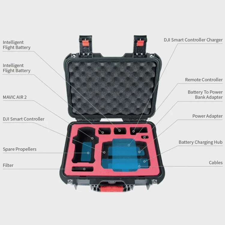 PGYTECH P-16A-037 휴대용 안전 박스 방수 및 방습 수납 가방 DJI 매빅 에어 2용, P-16A-037 DJI 매빅 에어 2용