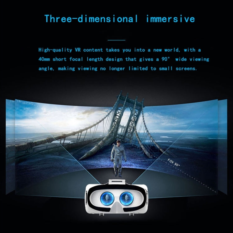 VR SHINECON G06EB 가상 현실 3D 비디오 안경 4.7인치 - 6.1인치 스마트폰용 HiFi 헤드셋 포함, G06EB