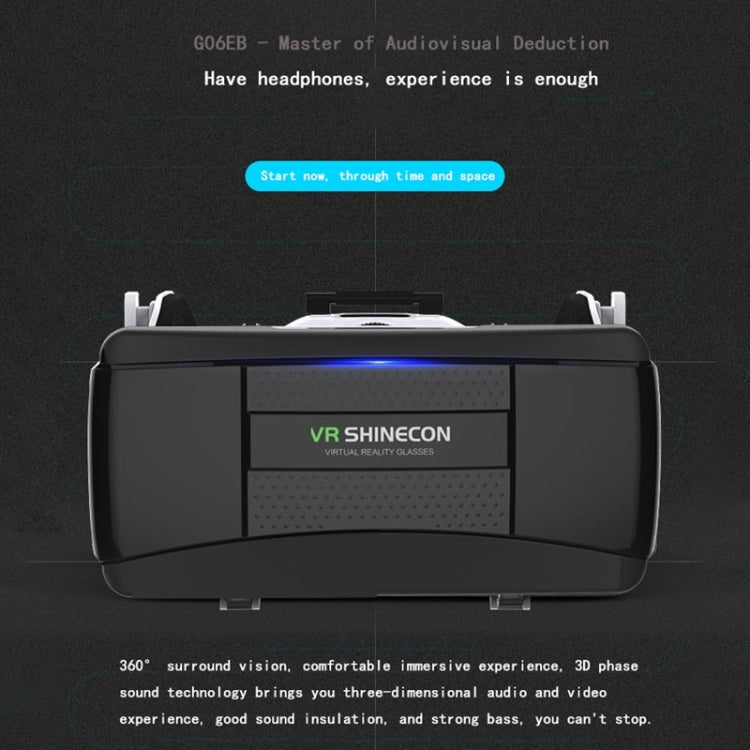 VR SHINECON G06EB 가상 현실 3D 비디오 안경 4.7인치 - 6.1인치 스마트폰용 HiFi 헤드셋 포함, G06EB