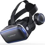 VR SHINECON G04E 가상 현실 3D 비디오 안경 3.5인치 - 6.0인치 스마트폰용 HiFi 헤드셋 포함