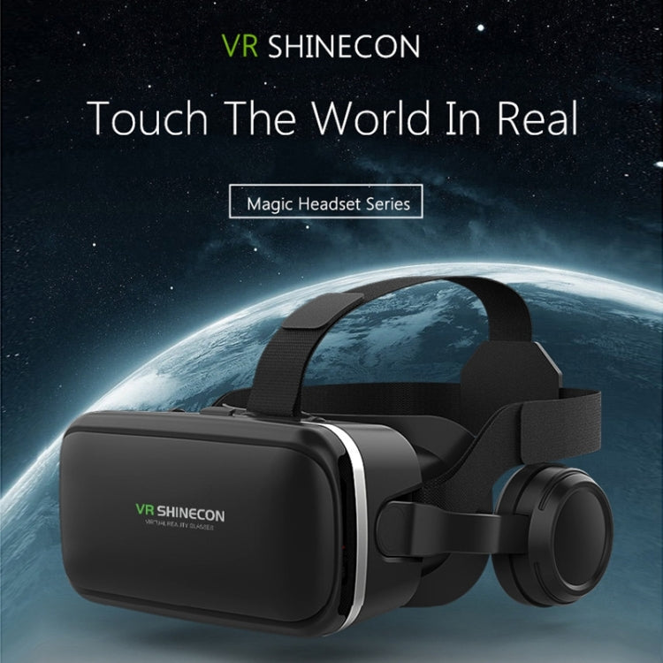 VR SHINECON G04E 가상 현실 3D 비디오 안경 3.5인치 - 6.0인치 스마트폰용 HiFi 헤드셋 포함