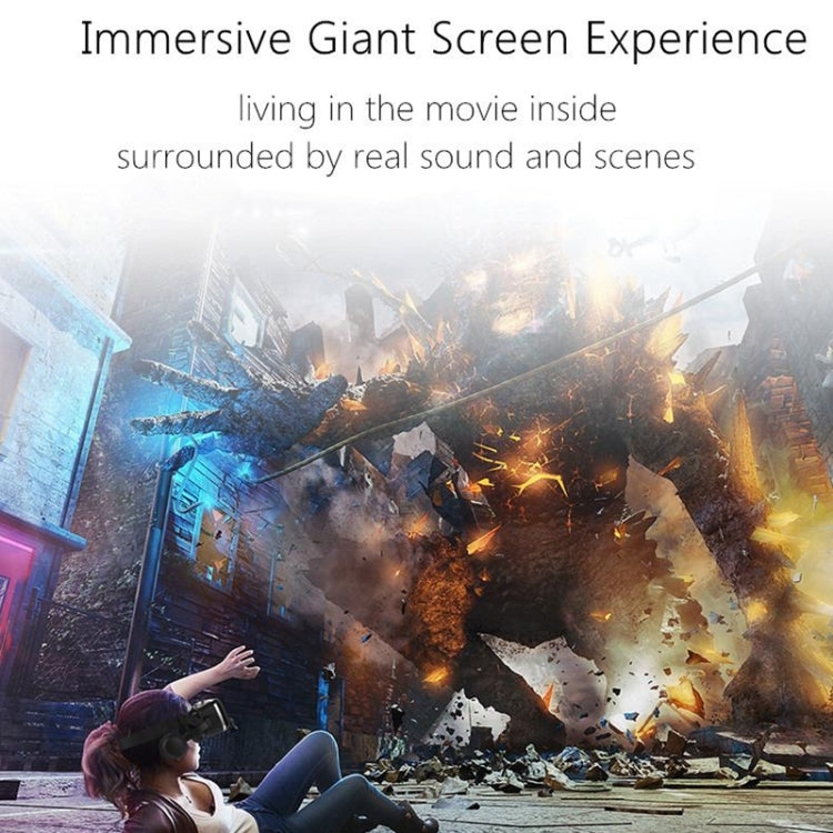 VR SHINECON G04E 가상 현실 3D 비디오 안경 3.5인치 - 6.0인치 스마트폰용 HiFi 헤드셋 포함