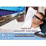 VISION-800 안드로이드 4.4 1GB+2GB 슈퍼 스마트 레티나 안경 3D VR 가상 현실 헤드셋, 5.0MP 카메라, WiFi, 블루투스, TF 카드, 비디오 녹화 지원
