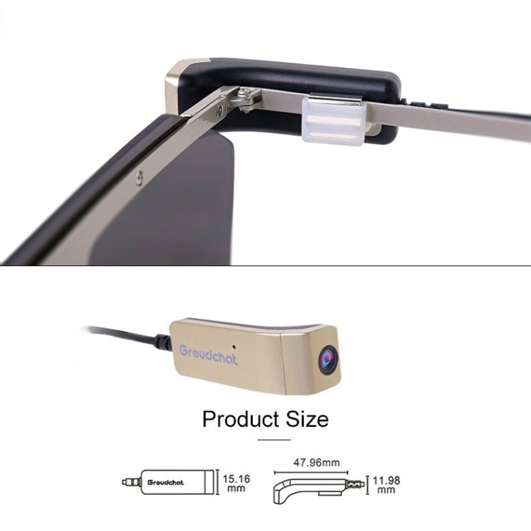 Groudchat JP1DV1 1080P HD 스마트 카메라 휴대폰 USB 라이브 카메라 안경 다리용, 내장 소음 흡수 및 소음 감소 마이크