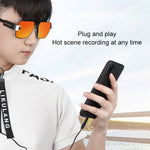 Groudchat JP1DV1 1080P HD 스마트 카메라 휴대폰 USB 라이브 카메라 안경 다리용, 내장 소음 흡수 및 소음 감소 마이크