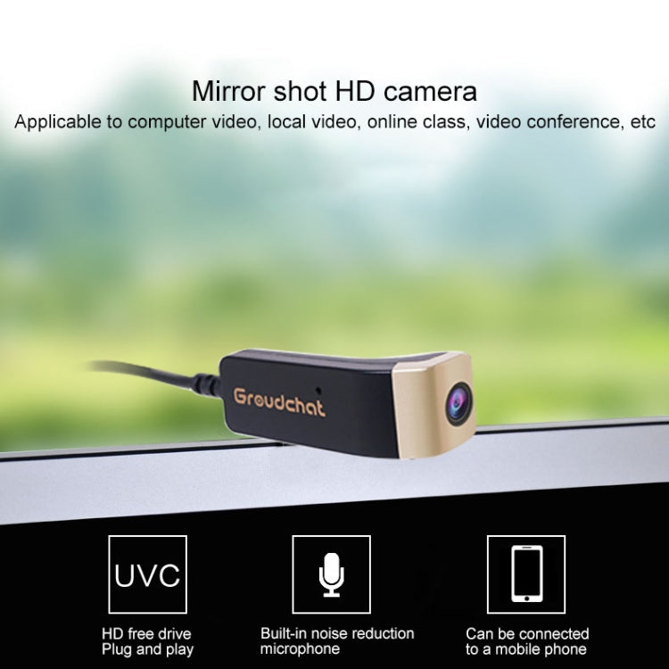 Groudchat JP1DV1 1080P HD 스마트 카메라 휴대폰 USB 라이브 카메라 안경 다리용, 내장 소음 흡수 및 소음 감소 마이크