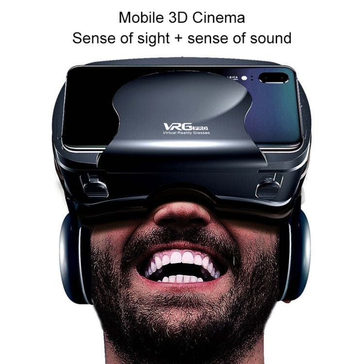 VRG Pro 오디오 비디오 버전 올인원 휴대폰 3D VR 안경, 블루레이 코팅 렌즈 없음