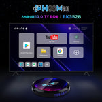 H96 Max 8K 울트라 HD 스마트 TV 박스 안드로이드 13.0 미디어 플레이어 리모컨 포함, RK3528 쿼드코어, 4GB+64GB, 4GB+64GB