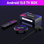 H96 Max 8K 울트라 HD 스마트 TV 박스 안드로이드 13.0 미디어 플레이어 리모컨 포함, RK3528 쿼드코어, 4GB+64GB, 4GB+64GB