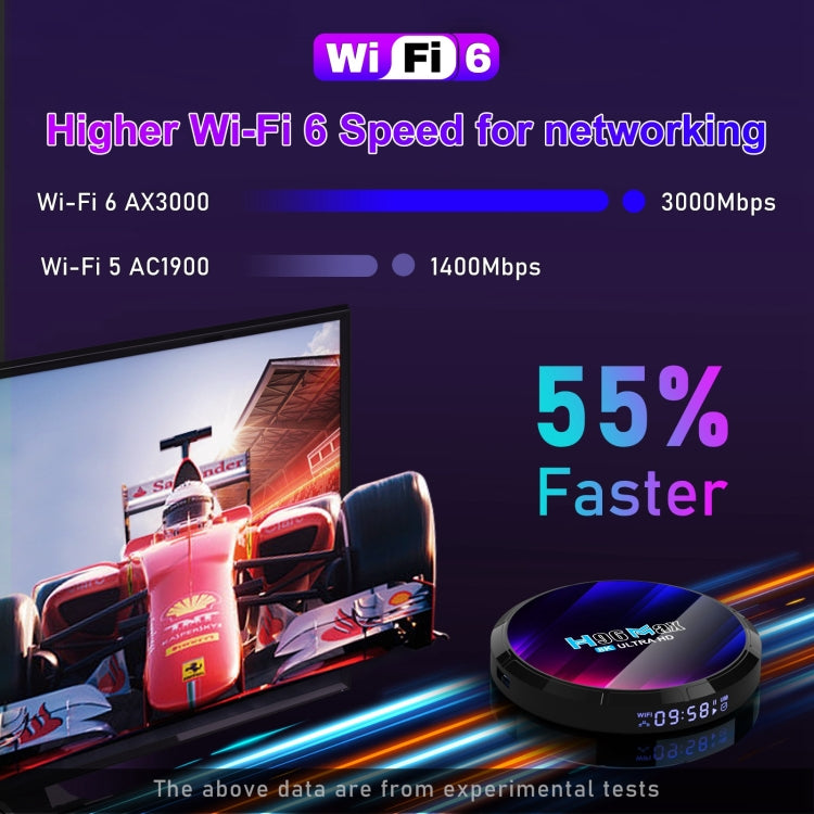 H96 Max 8K 울트라 HD 스마트 TV 박스 안드로이드 13.0 미디어 플레이어 리모컨 포함, RK3528 쿼드코어, 4GB+64GB, 4GB+64GB
