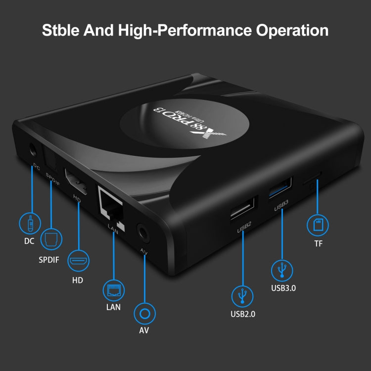 X88 Pro 13 안드로이드 13.0 스마트 TV 박스 리모컨 포함, RK3528 쿼드코어, 4G+64GB, 4G+64GB
