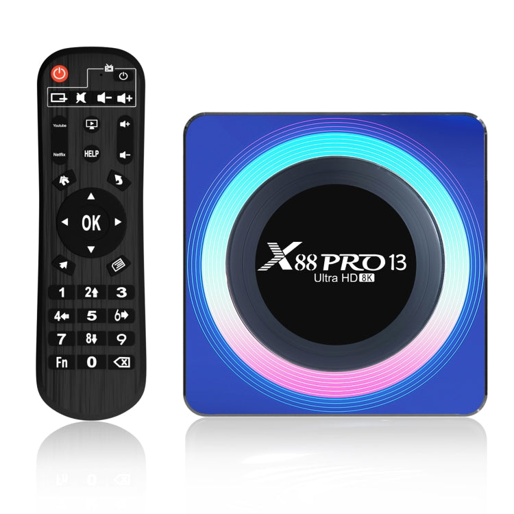아크릴 X88 Pro 13 8K 울트라 HD 안드로이드 13.0 스마트 TV 박스 리모컨 포함, RK3528 쿼드코어, 4G+32GB, 4G+32GB