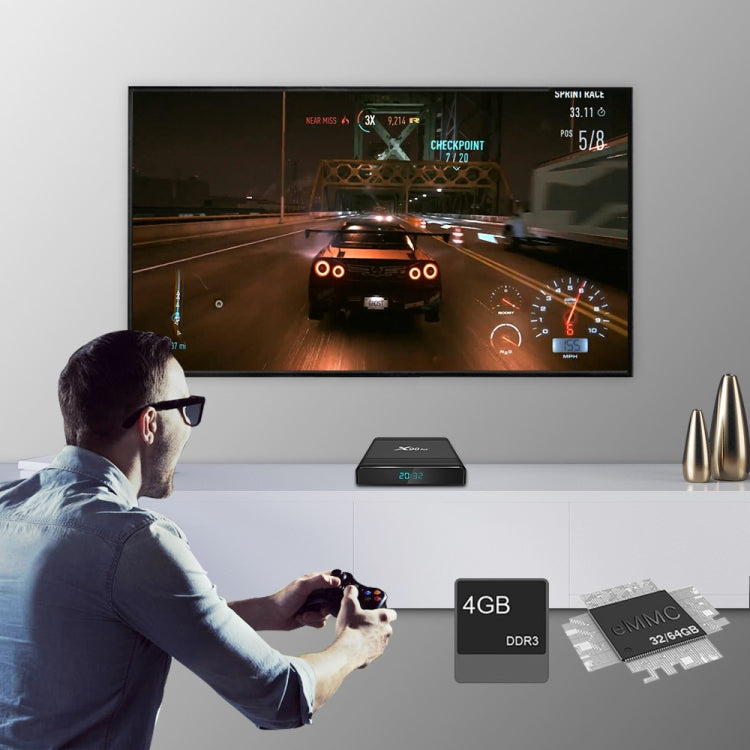 X96 Air 8K 스마트 TV 박스 안드로이드 9.0 미디어 플레이어 리모컨 포함, 쿼드코어 Amlogic S905X3, RAM: 4GB, ROM: 32GB, 듀얼 밴드 WiFi, 블루투스, AU 플러그, 4GB+32GB